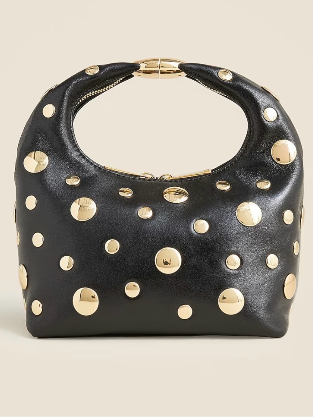 JCREW Small Top Handle Leather Hobo w/Gold-Tone Grommets- Style No. CE845